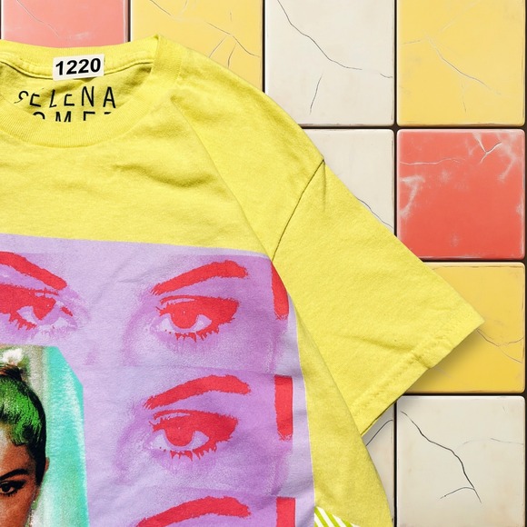 Selena Gomez Concert Band Tee Y2K Women S Yellow Album Look At Her Now Shirt Pop - Picture 11 of 12